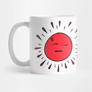 Angry Sun Feeling Hand Drawing Mug